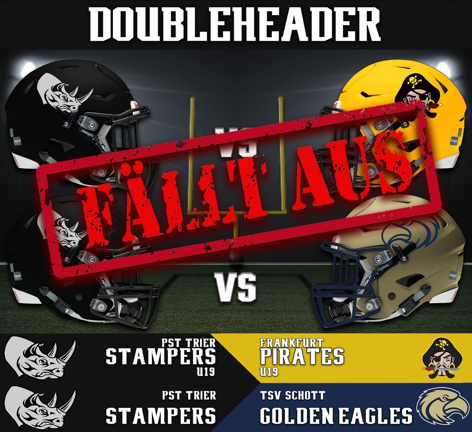 Spiele am Wochenende fallen aus!