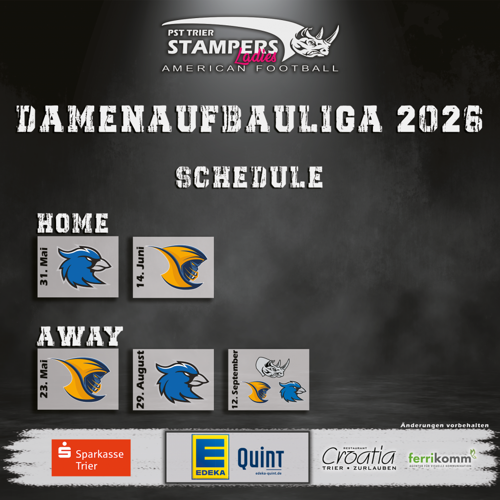 Spielplan der Damen 2026